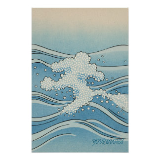 Ocean Wave Art Print – Japanese Woodblock Style Perfect Poster