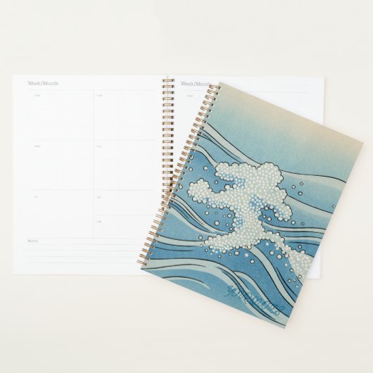 Ocean Wave Art Print – Japanese Woodblock Style Planner (Display)