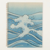 Ocean Wave Art Print – Japanese Woodblock Style Planner (Voorkant)