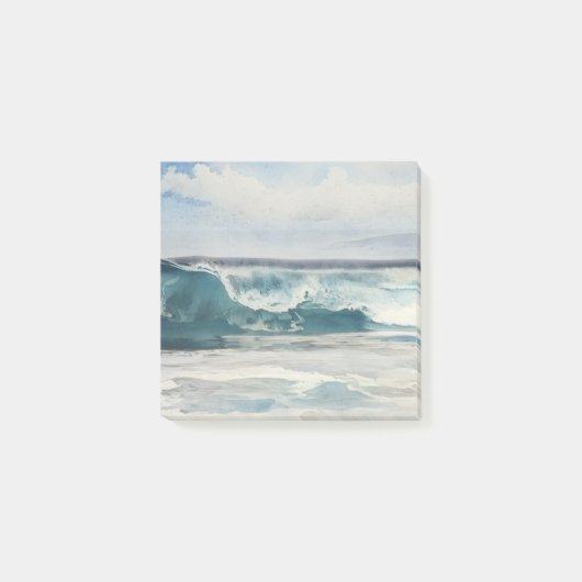 Ocean Wave Beach Art Post It Note Pad (Voorkant)