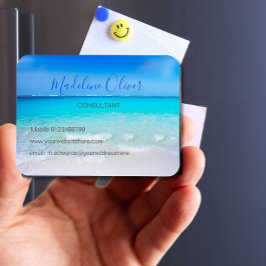 Ocean Wave Beach Blue Scene Modern Magneet