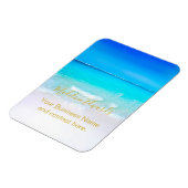 Ocean Wave Beach Scene Gold Modern Magneet (Linkerzijde)