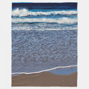 Ocean Wave Beach Shoreline Fleece Deken