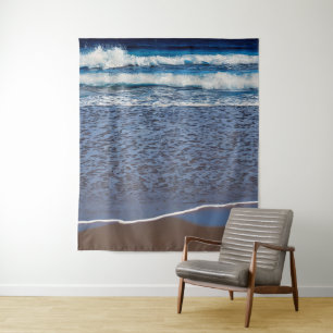 Ocean Wave Beach Shoreline Wandkleed