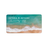 Ocean Wave, Beach Wedding Etiket (Voorkant)