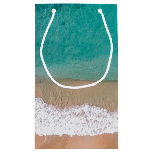 Ocean Wave, Beach Wedding Favor Klein Cadeauzakje (Achterkant)