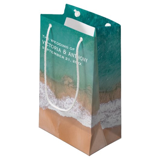 Ocean Wave, Beach Wedding Favor Klein Cadeauzakje (Voorkant Gekanteld)