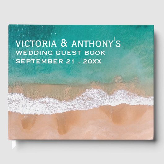 Ocean Wave, Beach Wedding Gastenboek (Voorkant)
