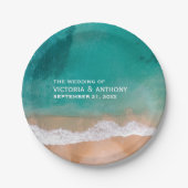 Ocean Wave, Beach Wedding Papieren Bordje (Voorkant)