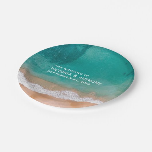 Ocean Wave, Beach Wedding Papieren Bordje (Gekanteld)