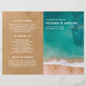 Ocean Wave, Beach Wedding Program (Voorkant)