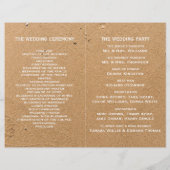 Ocean Wave, Beach Wedding Program (Achterkant)