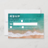 Ocean Wave, Beach Wedding RSVP Kaartje (Voorkant)