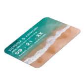 Ocean Wave, Beach Wedding Save the Date Magneet (Linkerzijde)