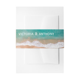 Ocean Wave, Beach Wedding Uitnodigingen Wikkel