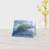 Ocean Wave Birthday Kaart voor Zee liefhebbers (Gele Bloem)