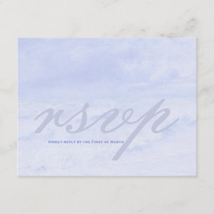 Ocean Wave: Bleek Blue Wedding  RSVP Kaartje