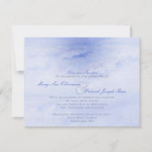 Ocean Wave: Bleke blauwe avond alleen klein huweli Kaart (Voorkant)