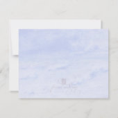 Ocean Wave: Bleke blauwe avond alleen klein huweli Kaart (Achterkant)