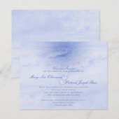 Ocean Wave: Bleke blauwe avond alleen klein huweli Kaart (Voorkant / Achterkant)