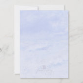 Ocean Wave: Bleke uitnodiging voor blauwe bruiloft (Achterkant)