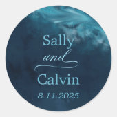 Ocean Wave bruiloft Ronde Sticker (Voorkant)