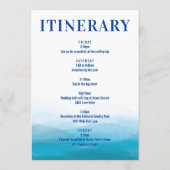 Ocean Wave Bruiloft Welkomstbrief & Routebeschrijv Programmakaart (Achterkant)