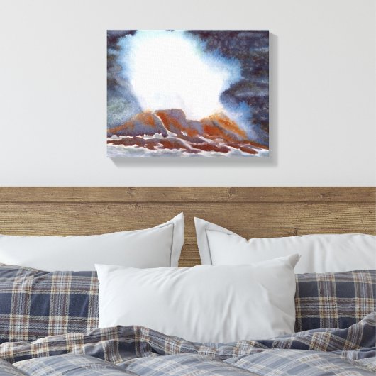 Ocean Wave Canvas afdrukken (Insitu (Slaapkamer))