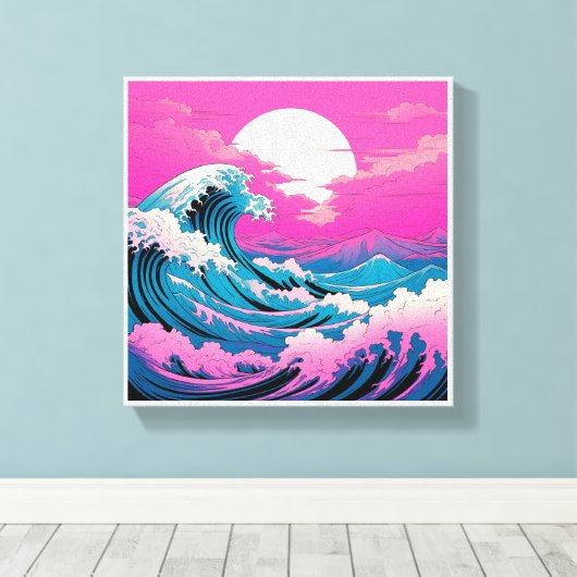 Ocean Wave Canvas afdrukken (Insitu (Houten vloer))