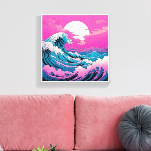 Ocean Wave Canvas afdrukken (Insitu (Woonkamer))