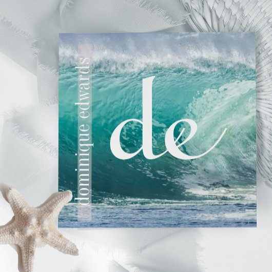 Ocean Wave Coastal QR Spa Vierkante Visitekaartje