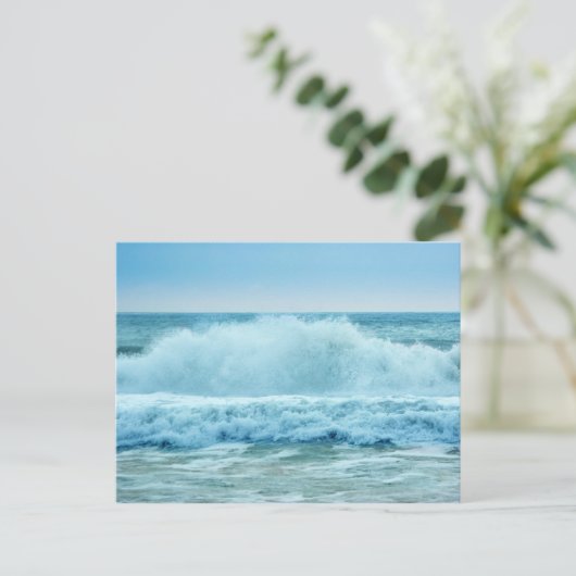 Ocean Wave Crashing Briefkaart (Staand voorkant)