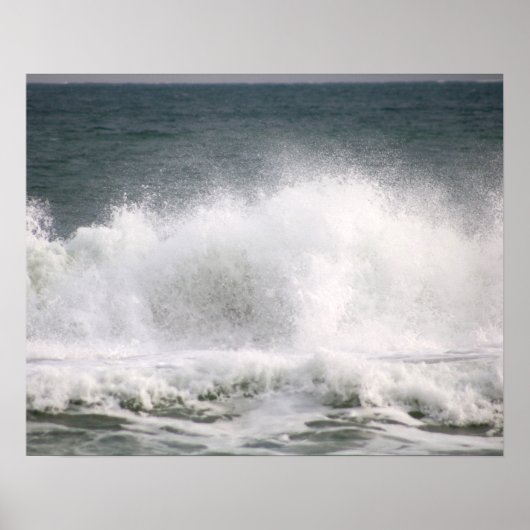 Ocean Wave Crashing Kleur 16x20 Poster (Voorkant)