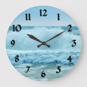 Ocean Wave Crashing Ronde Klok (Voorkant)