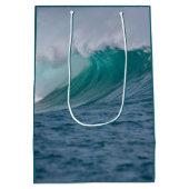 Ocean Wave Custom Text Paper Cadeau Medium Cadeauzakje (Achterkant)