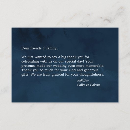 Ocean Wave Custom Wedding Bedankt Enclosure Kaart (Achterkant)