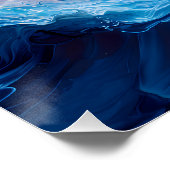 Ocean Wave Fluid Art Sunset Glow Abstract Perfect Poster (Hoek)