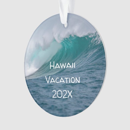 Ocean Wave Foto Keepsake Kerstversiering Ornament (voorkant)