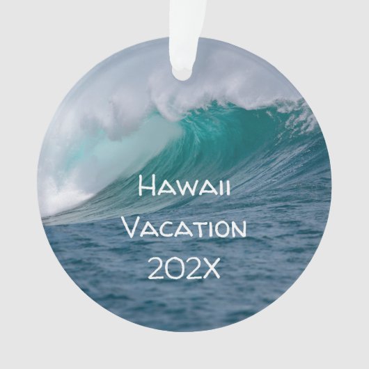 Ocean Wave Foto Keepsake Kerstversiering Ornament (voorkant)