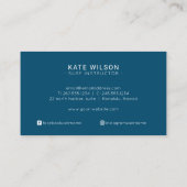 Ocean wave indigo blue water sport visitekaartje (Achterkant)