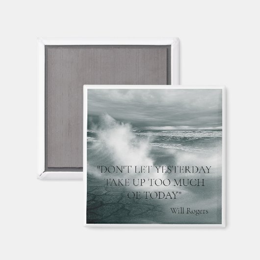 "OCEAN WAVE" INSPIREREND QUOTE FRIDGE MAGNET (Voorkant / Achterkant)
