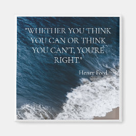 "OCEAN WAVE" INSPIREREND QUOTE HENRY FORD FRIDGE MAGNEET