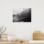 Ocean Wave Krachtig Surf Zeegezicht Poster (Keuken)