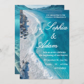 Ocean Wave Luxury Invitation Kaart (Voorkant / Achterkant)