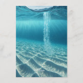 Ocean Wave Luxury Invitation Kaart (Achterkant)