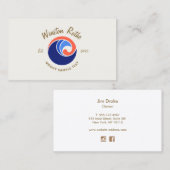 Ocean Wave Nautical Logo Visitekaartje (Voorkant / Achterkant)