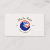 Ocean Wave Nautical Logo Visitekaartje (Voorkant)