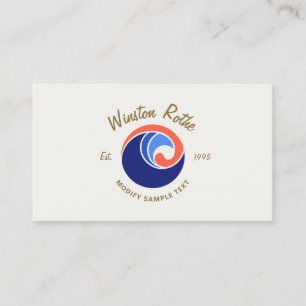 Ocean Wave Nautical Logo Visitekaartje
