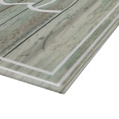 Ocean Wave on Wood Plank Texture Familienaam Beach Snijplank (Hoek)