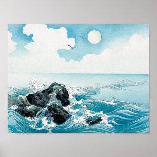 Ocean Wave op Kojima Island -  Japanse Woo Poster